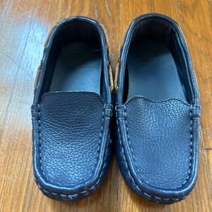 Never been worn Janie and Jack navy driving shoe/loafer